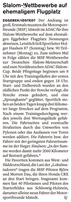 Flensburger Tageblatt vom 3.6.2017